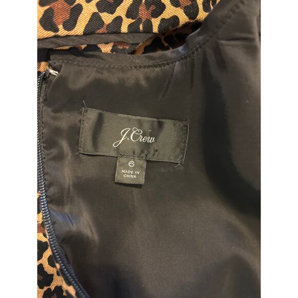 J Crew | Leopard Print Sleeveless Sheath Dress  | 6 - Picture 15 of 15